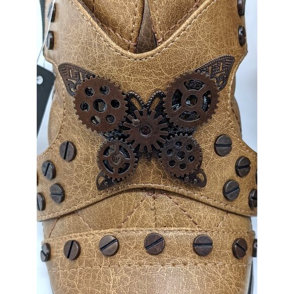 Hades Icon Steampunk Oxford Womens 6 Slip On Low Heel Urban Goth Renaissance - Picture 5 of 8